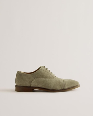 Chaussure Richelieu Ted Baker Suede Kaki Homme | YRR-73594177